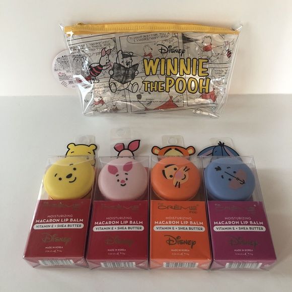 Creme Shop Disney: Winnie the Pooh, Tigger, Piglet, & Eeyore Lip Balm Set W/case - Picture 1 of 12
